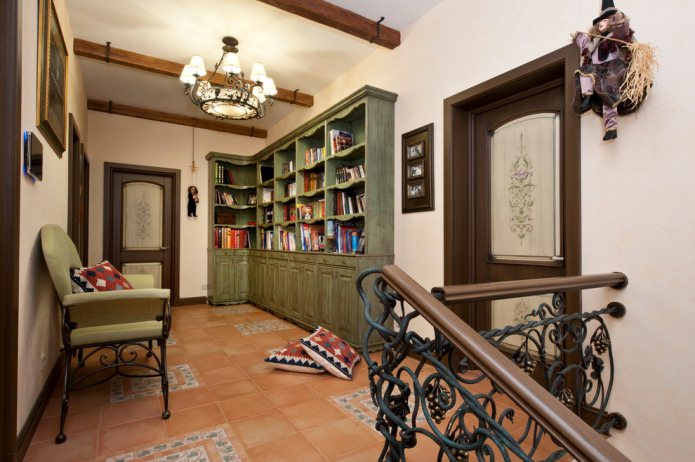 puertas interiores con vidrio mate y un patrón