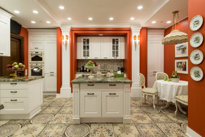 Iluminación puntual en el interior de la cocina