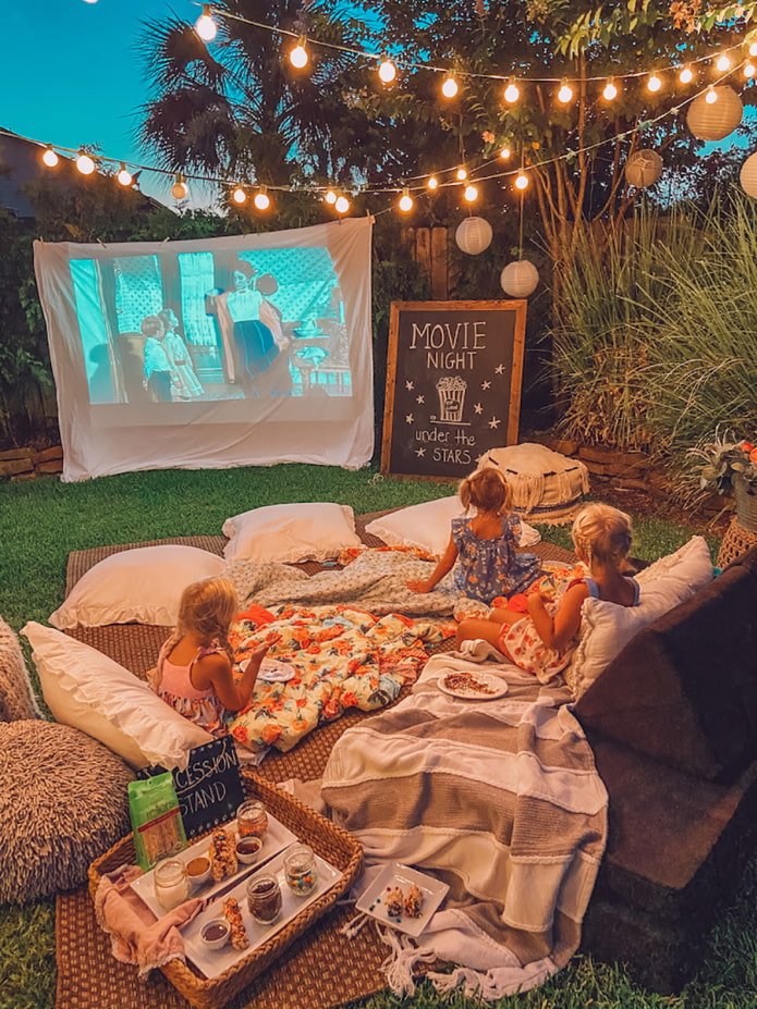 Proyección de cine al aire libre