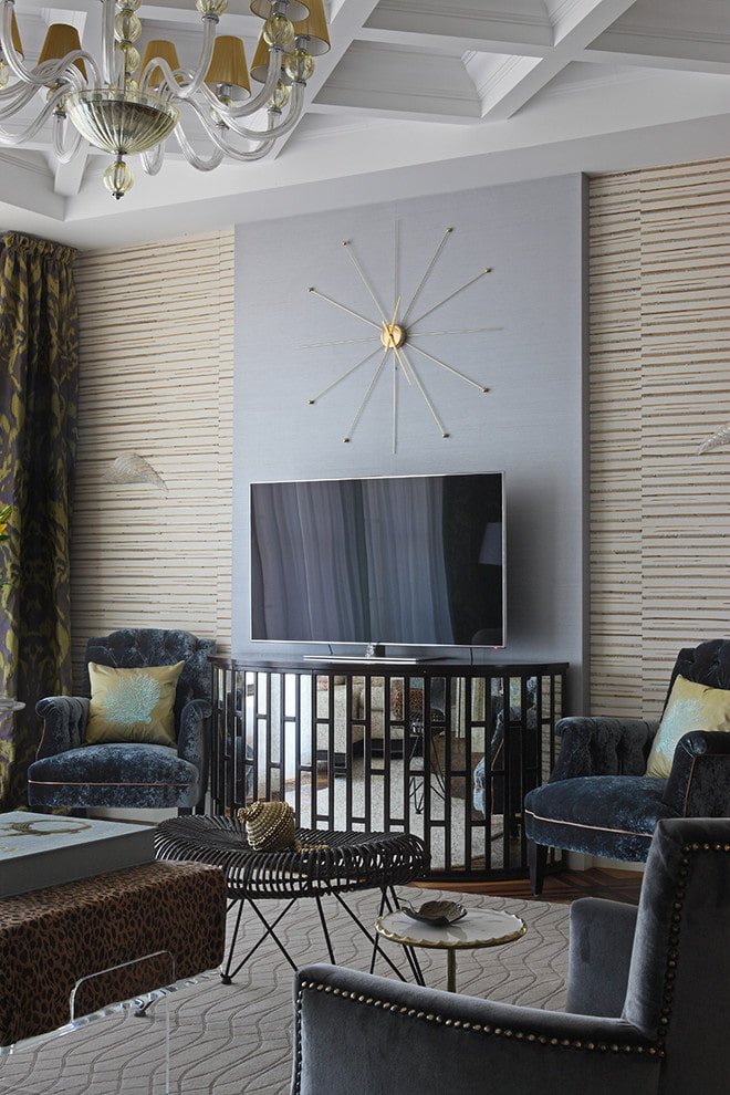 Mueble para TV con espejo en el interior