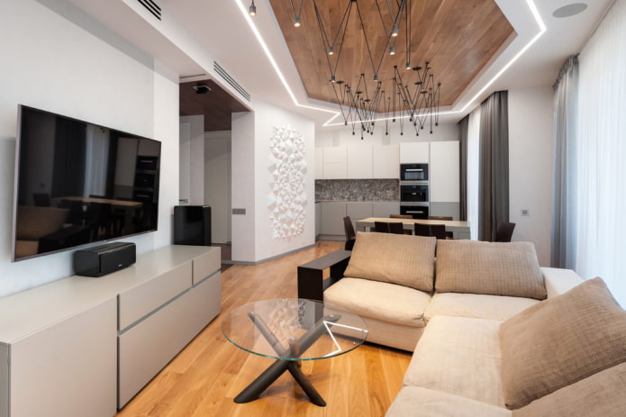 Mueble para TV en un interior de estilo moderno