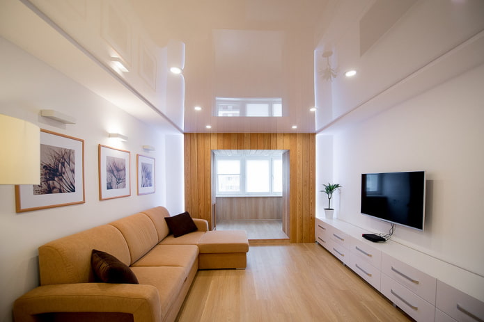 Mueble para TV en un interior de estilo moderno
