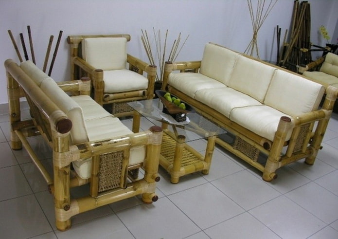 muebles de bambú