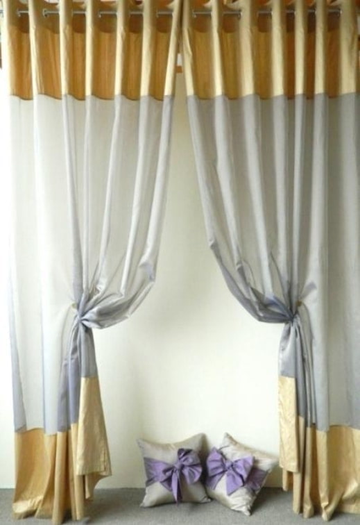 cortinas con ojales y ribete