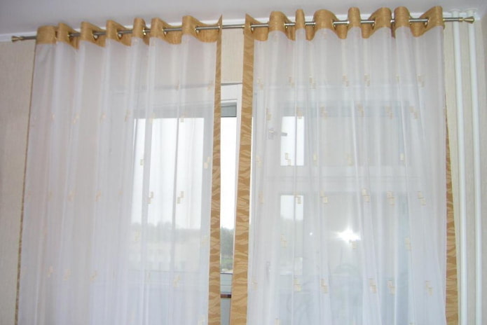 cortinas con ojales y ribete