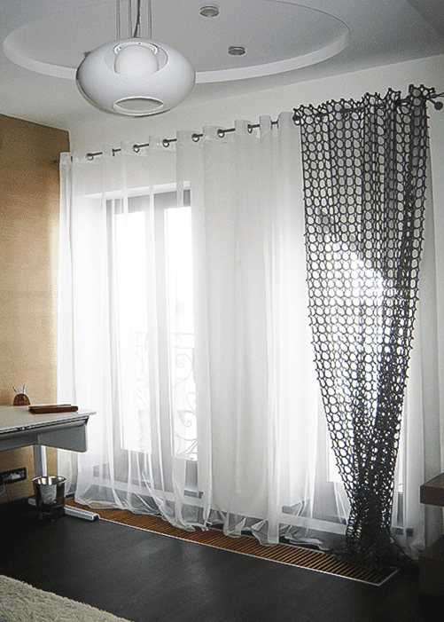 cortinas dobles con ojales