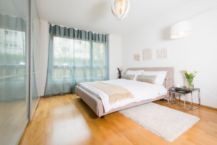 cortinas turquesa en el dormitorio