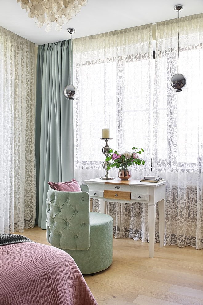 encaje Cortinas en el dormitorio