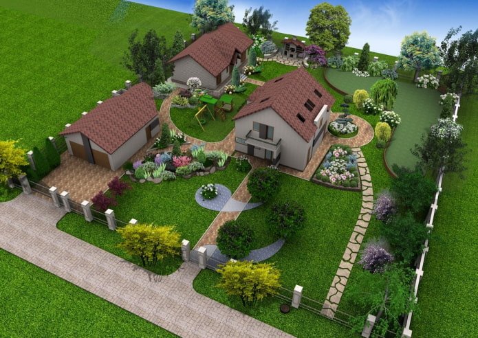 Plano de una parcela cuadrada de 8 acres