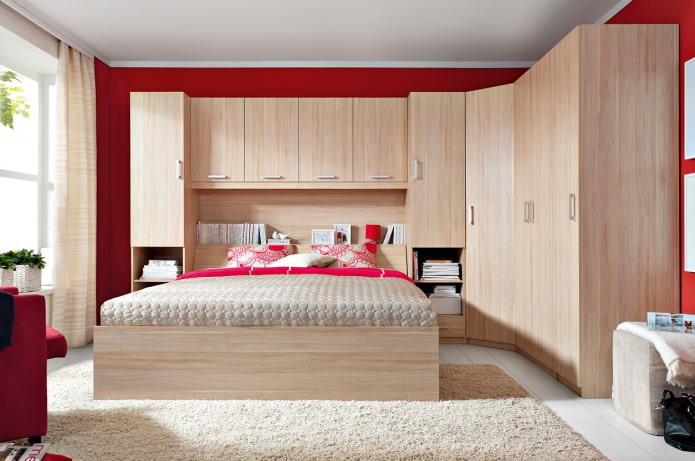 Diseño de armario esquinero para dormitorio