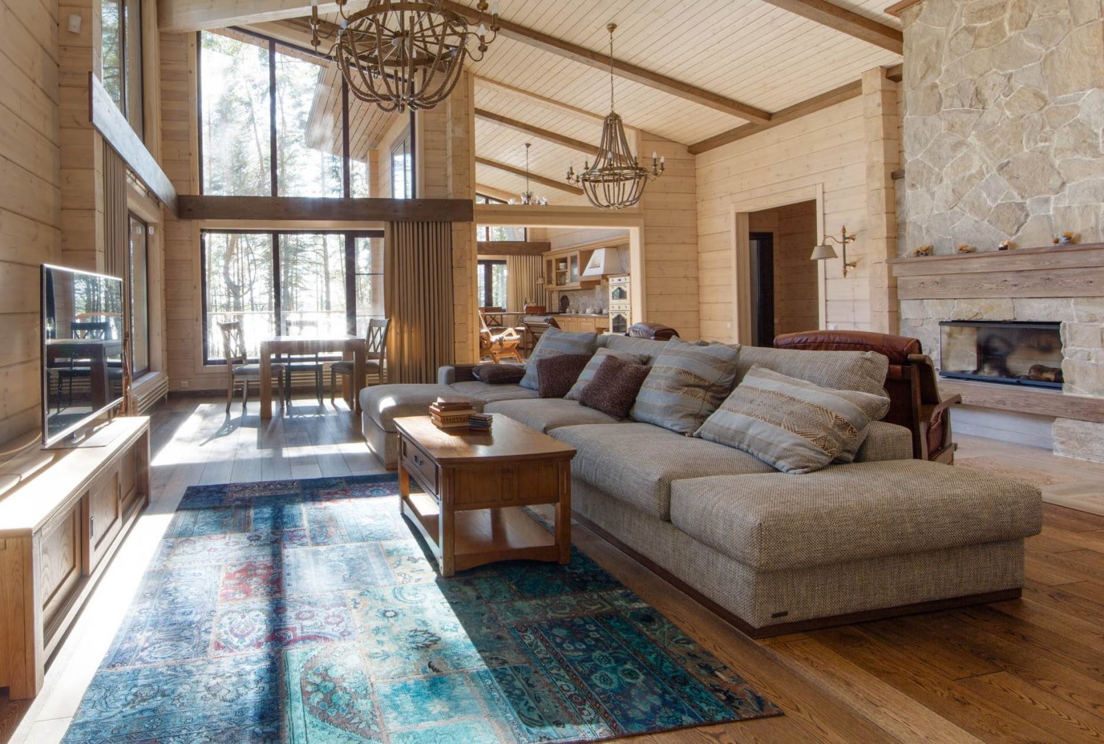 sofa hecho de estera