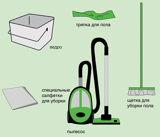 Herramientas para limpiar detrás del linóleo
