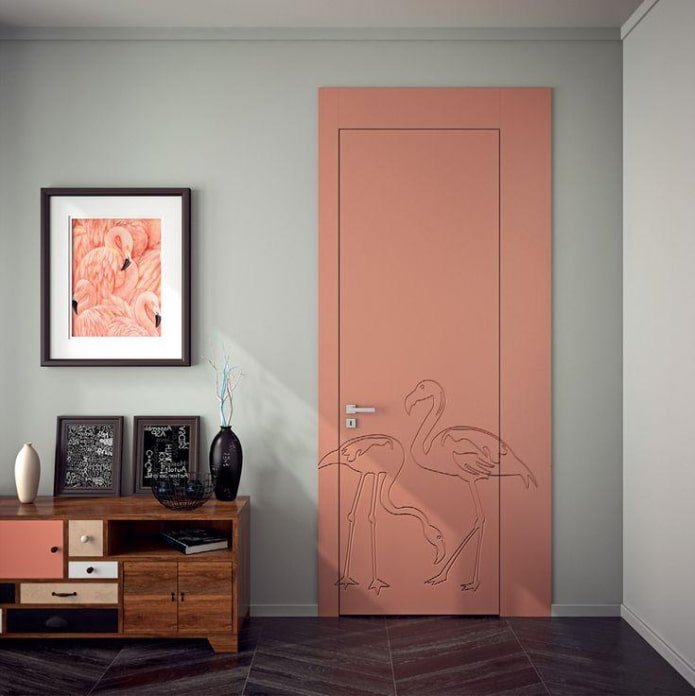 dibujo en la puerta