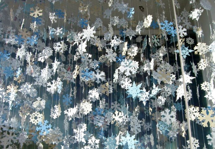 Decoración de copos de nieve