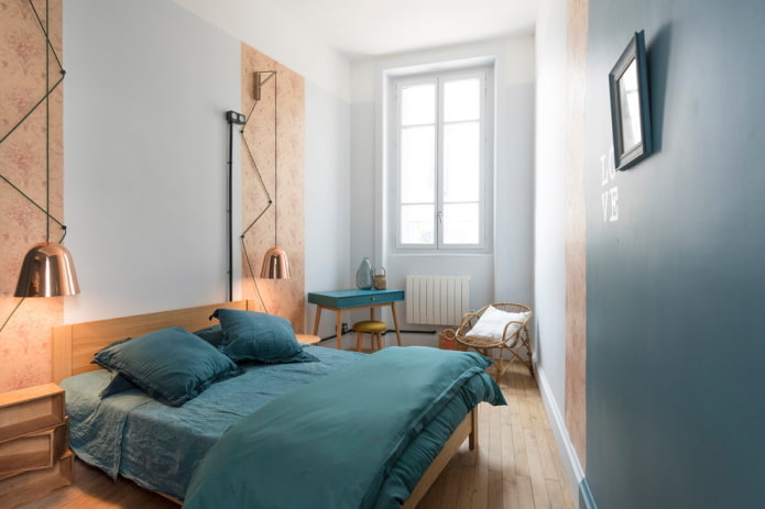 Planificación y zonificación de un dormitorio estrecho