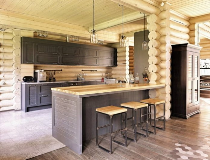 Decoración de isla de cocina