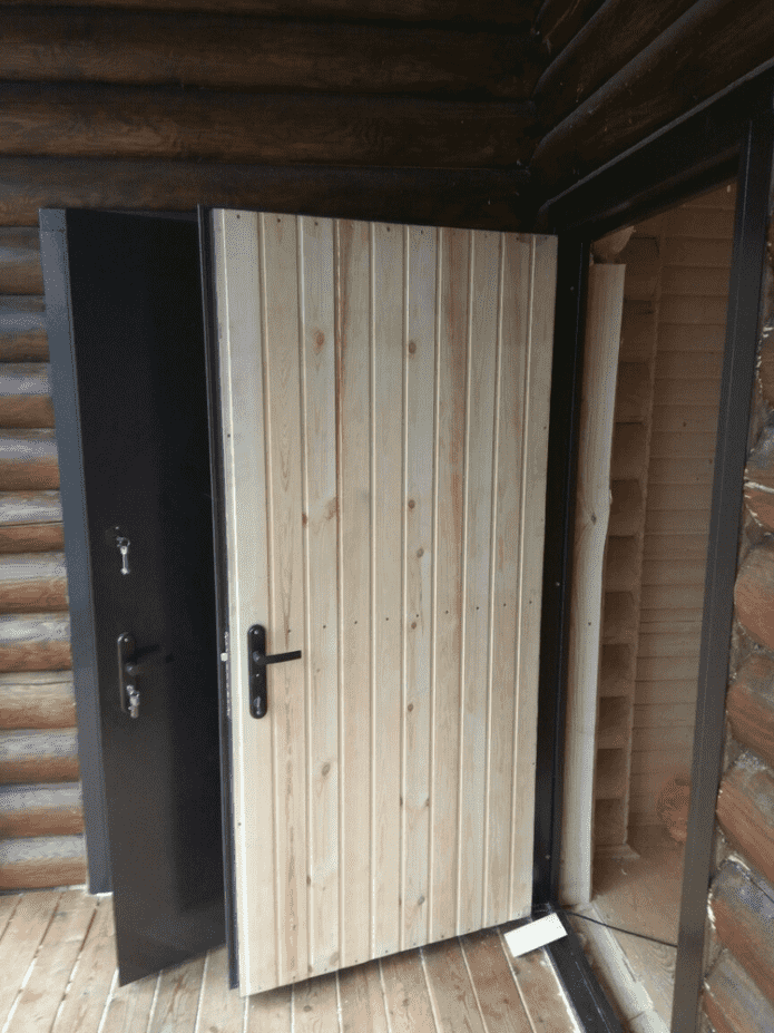 wooden entry door