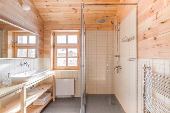 acabado de baño de madera
