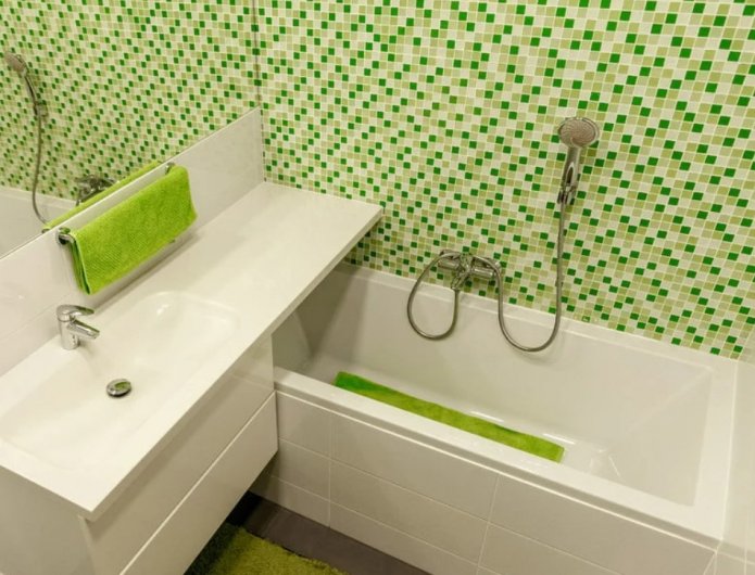 Decoración del baño con mosaicos