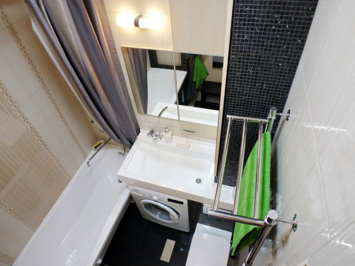 lavabo sobre la lavadora