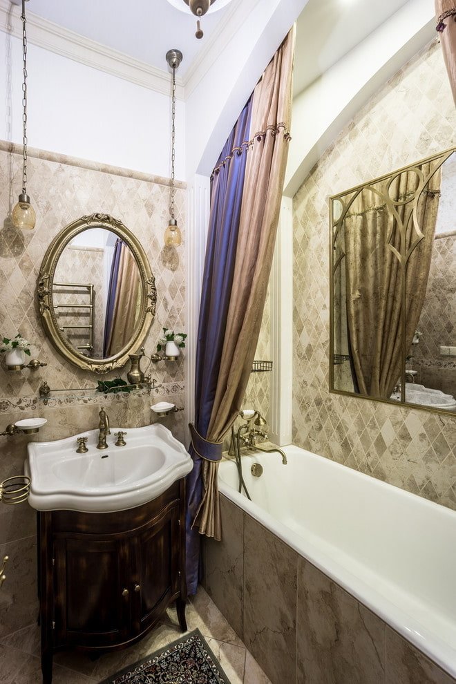 clásico en el interior del baño