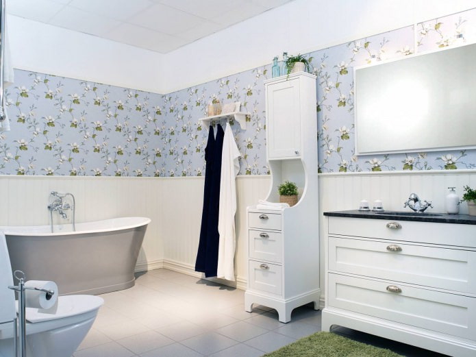 diseño de baño de estilo rural