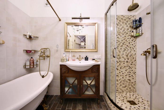 diseño de baño de estilo rural