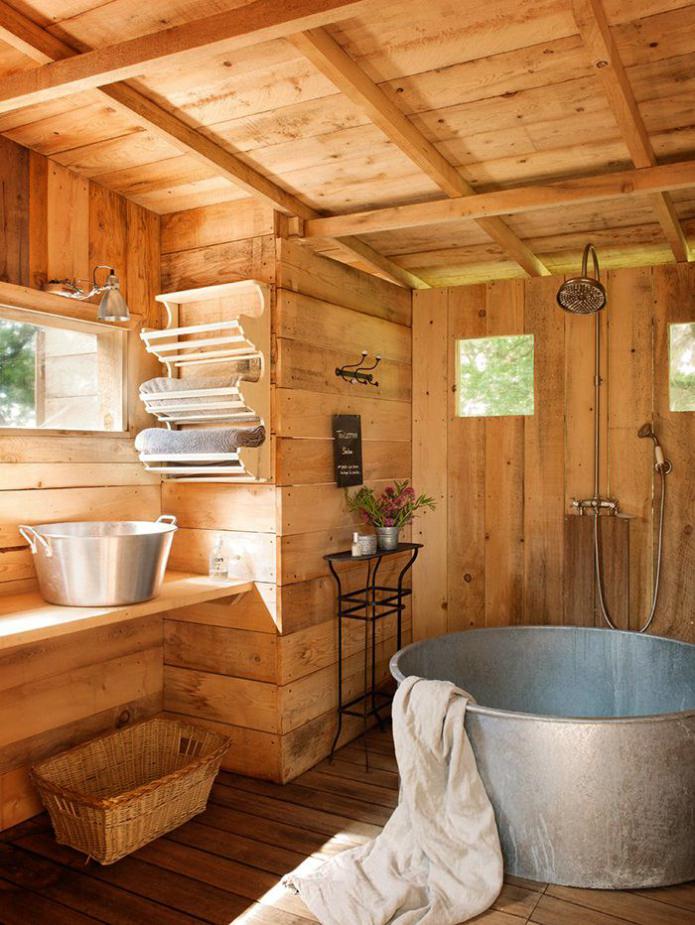 diseño de baño de estilo campestre