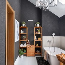 Diseño de baño en el ático: características de acabado, color, estilo, elección de cortinas, 65 fotos-0
