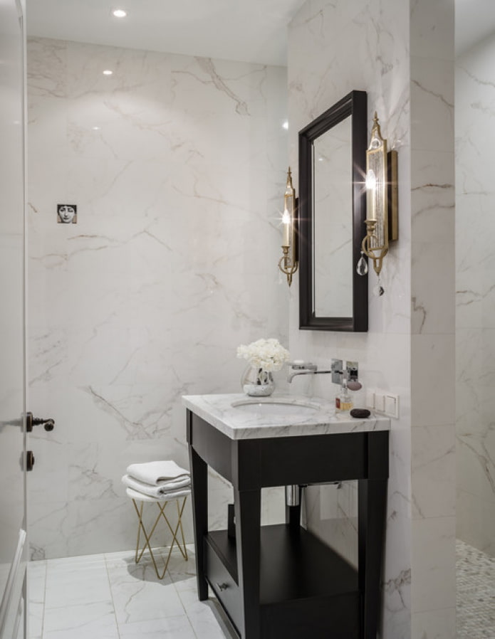 mueble con encimera de mármol