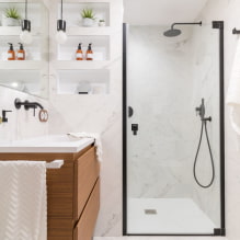 Diseño de baño bajo mármol-1