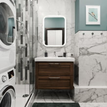 Diseño de baño bajo mármol-3