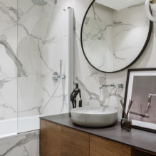 Diseño de baño bajo mármol-2