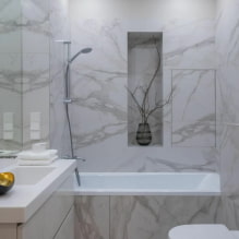 Diseño de baño bajo mármol-4
