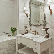 Diseño de baño bajo mármol-5