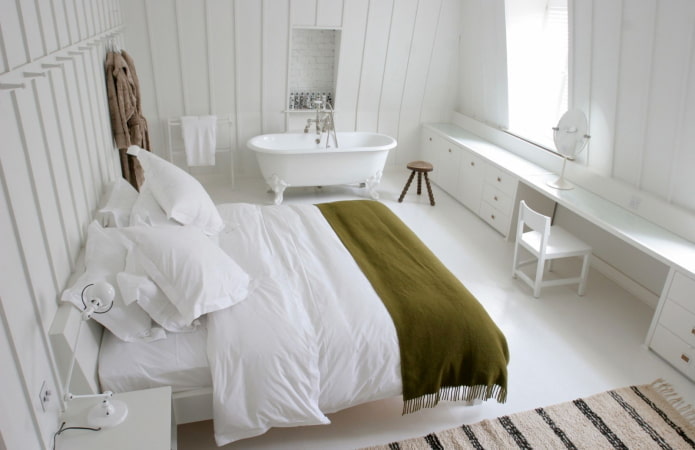 Baño-dormitorio con suelo autonivelante
