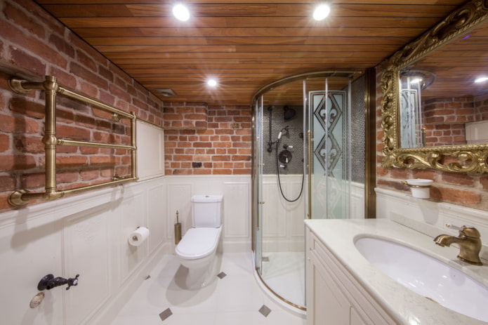 Decoración de baño estilo loft