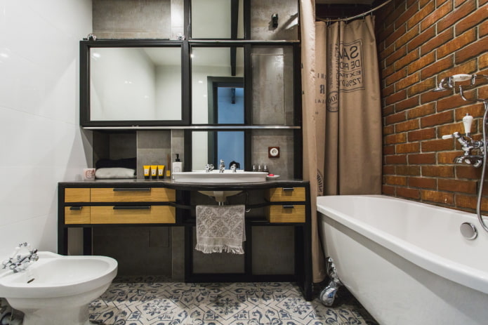 decorar un baño estilo loft