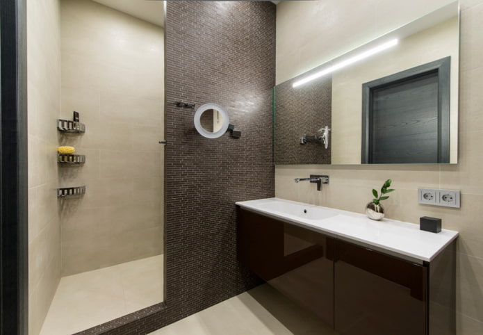 esquema de colores de un baño minimalista