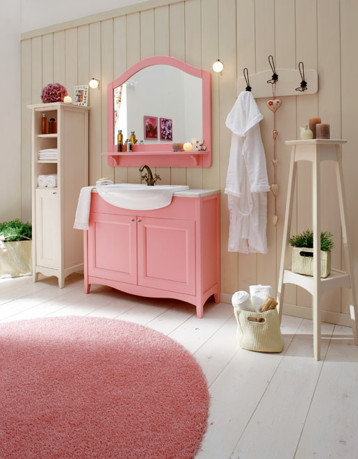 Mueble de baño con fresado