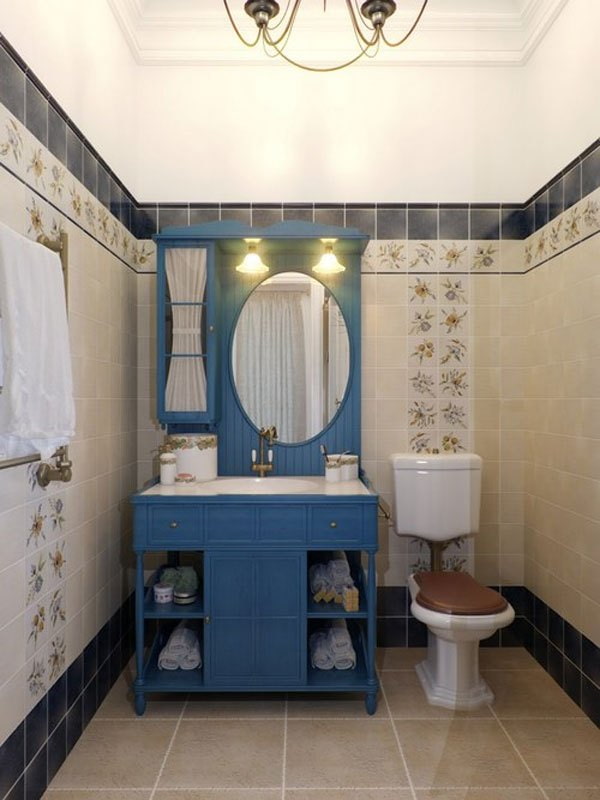 Acogedor baño de estilo provenzal