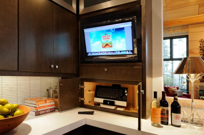 TV en el juego de cocina