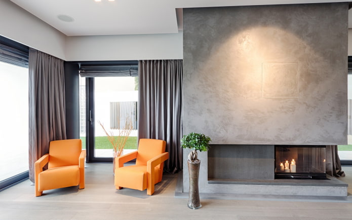 Yeso decorativo veneciano de color gris