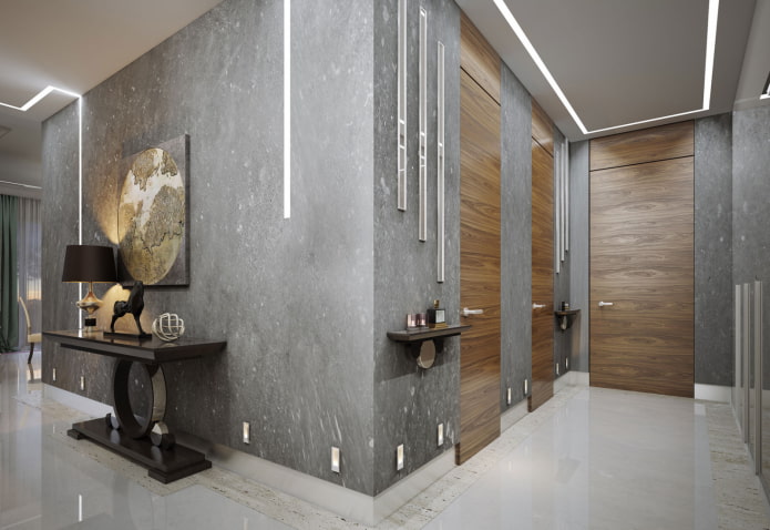 Yeso decorativo veneciano de color gris