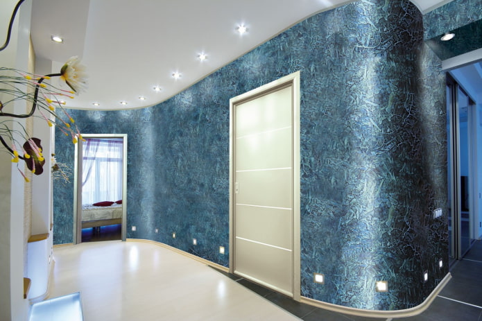 Yeso decorativo veneciano azul