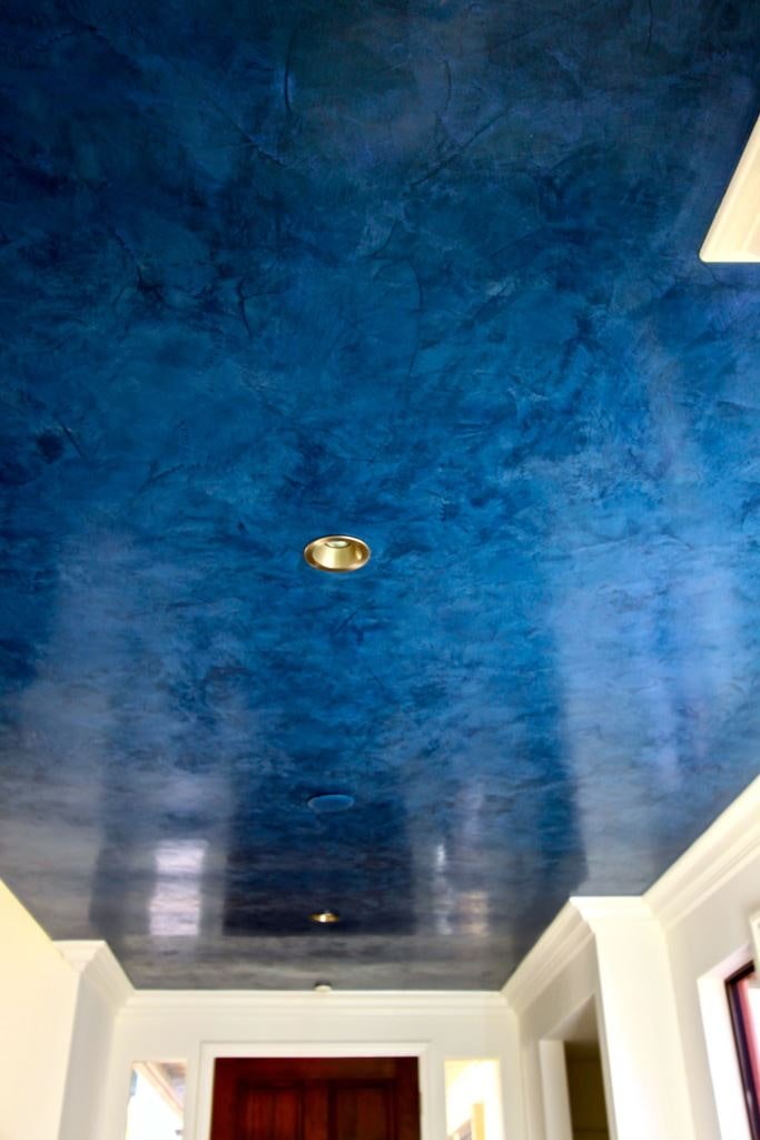 Yeso decorativo veneciano azul