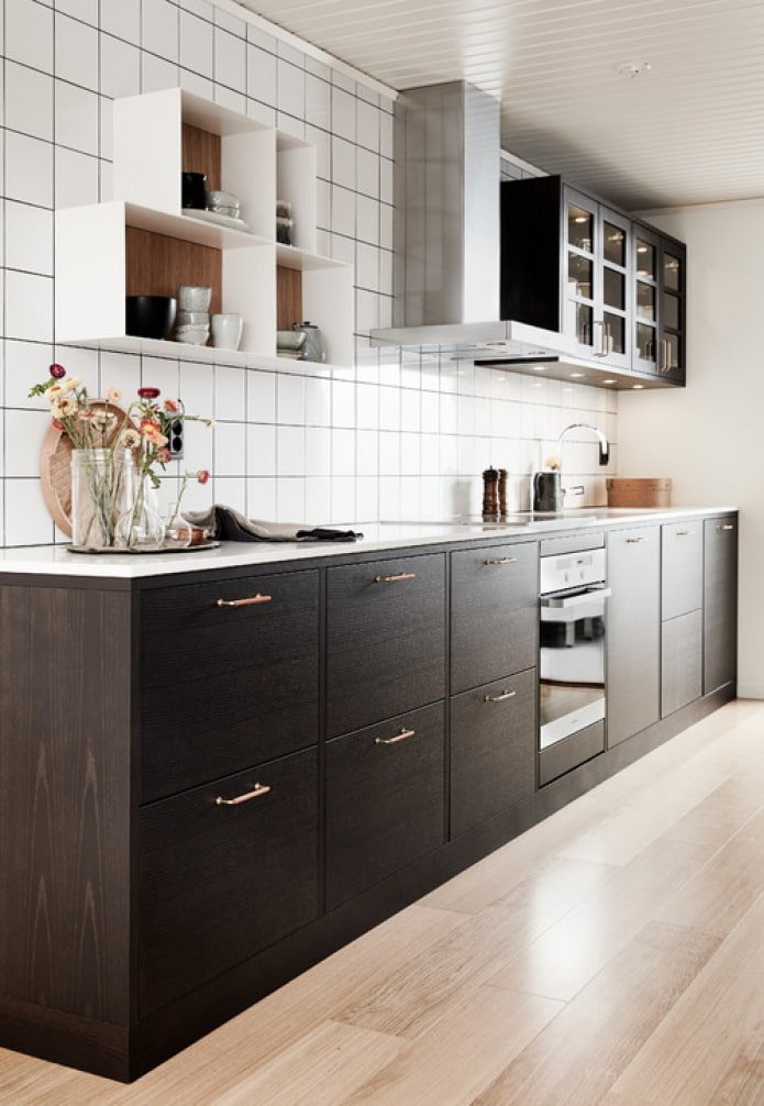 wenge kitchen in scandi style
