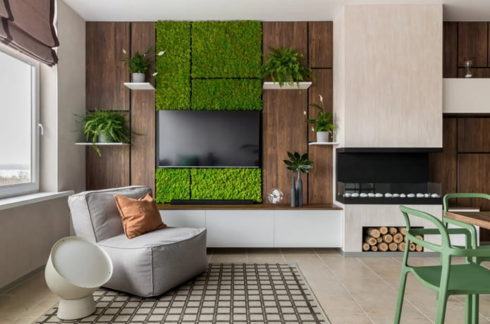 panel of steaded moss