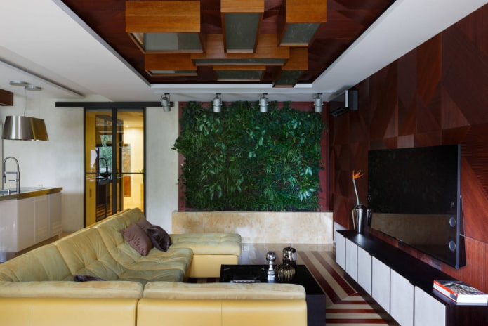 Jardinería vertical para el salón