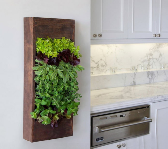 Panel verde para la cocina